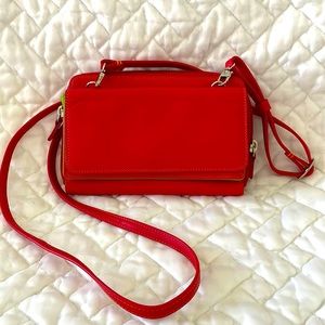 Leather mini crossbody for shopping/dog walking just fun